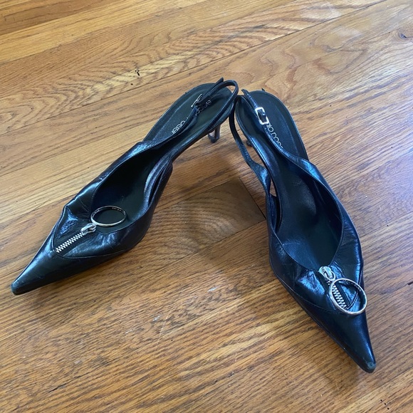 Sergio Rossi Shoes - Sergio Rossi Slingback Leather shoes - size 8